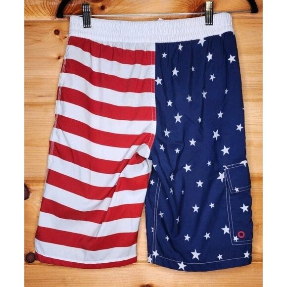 Polo Ralph Lauren Kids Patriotic Flag Swim Trunk Shorts Red White Blue L 14/16 - Picture 12 of 16
